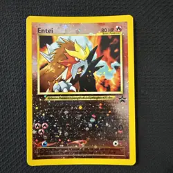 Pokemon TCG Entei 34 WOTC Black Star Promo Reverse Holo Card VLP - Image 1
