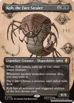 Koh, the Face Stealer (Borderless) [TLA - 322] - NM [Normal] TCG MTG - Image 1