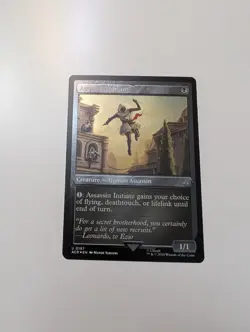 MTG - Assassin Initiate (Etched Foil) - Assassin's Creed NM/M Condition - Image 1