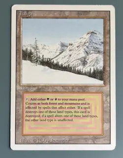 MTG Taiga Revised Dual Land LP/EX+ Vintage Magic The Gathering - Image 1