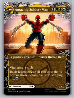 Marvel's Spider-Man #208 Peter Parker (0208) (Borderless) Mythic Magic MTG - Image 1