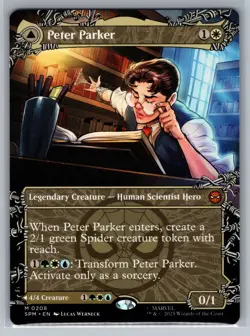 Marvel's Spider-Man #208 Peter Parker (0208) (Borderless) Mythic Magic MTG - Image 2