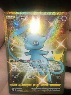 Mew Celebrations 25/25 Pokemon Card 25th Anniversary TCG Gold - Image 3