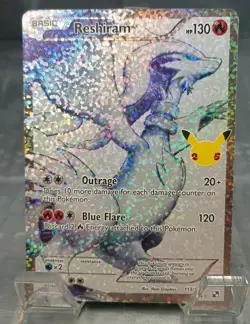 Pokemon Celebrations Reshiram 113/114 Classic Collection Full Art-NM - Image 1