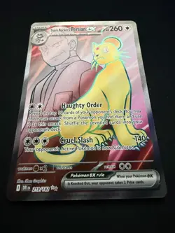 Team Rocket's Persian ex 219/182 Destined Rivals Ultra Rare Holo Pokemon TCG NM - Image 3