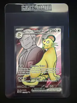 Team Rocket's Persian ex 219/182 Destined Rivals Ultra Rare Holo Pokemon TCG NM - Image 5