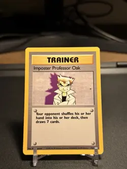 1999 Pokemon TCG Trainer Imposter Professor Oak Base Set 73/102 Rare 1999 WOTC - Image 1