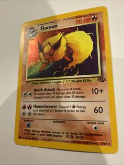 Pokemon TCG Flareon Jungle 3/64 Holo Unlimited Holo Rare - Image 3