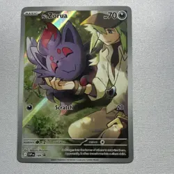 Pokemon N's Zorua Promo Full Art Scarlet & Violet 189 Holo 70 HP - Image 1