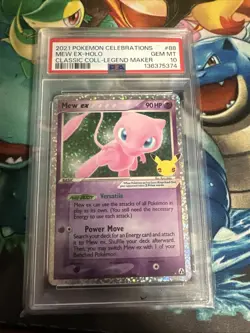 PSA 10 Mew ex #88/92 Pokemon Celebrations: Classic Collection Holo 2021 - Image 1