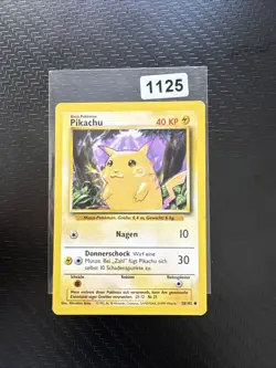 Pikachu 58/102 Common Base Set Unlimited Pokemon Lightly Played Deutsch - Image 1