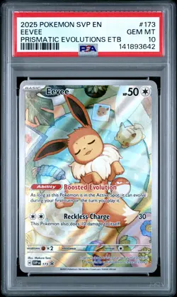 2025 POKEMON SVP EN-SV BLACK STAR PROMO #173 EEVEE PSA 10 - Image 1