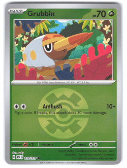 Grubbin 017/217 - Quick Ball Reverse Holo - Ascended Heroes NM Pokemon TCG - Image 1