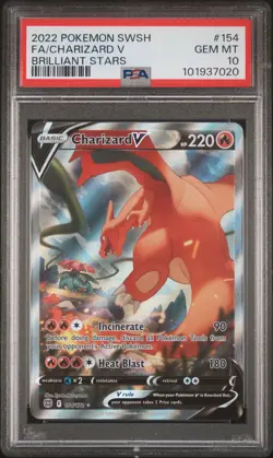 Charizard V 154 Brilliant Stars Pokemon PSA 10 - Image 1