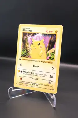 Red Cheeks Pikachu 1st Edition Shadowless 58 / 102 Pokemon Base Set - Image 2