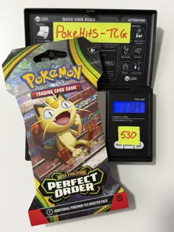 (VERY HEAVY)🔥 31.84g Pokemon Perfect Order Sleeved Booster Pack Factory Sealed✅ - Image 1