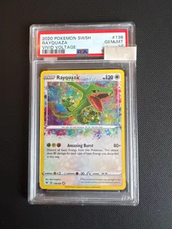 2020 POKEMON SWORD & SHIELD VIVID VOLTAGE #138 RAYQUAZA PSA 10 - Image 1
