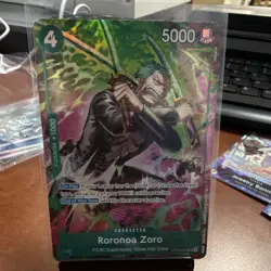 Roronoa Zoro OP13-037 Treasure Rare Holo 5000 Power 4 Cost One Piece CCG EN - Image 1