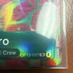 Roronoa Zoro OP13-037 Treasure Rare Holo 5000 Power 4 Cost One Piece CCG EN - Image 3