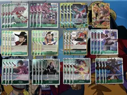 One Piece TCG Competitive Green Mihawk Deck + 10 Don!! - Sleeved - Image 1