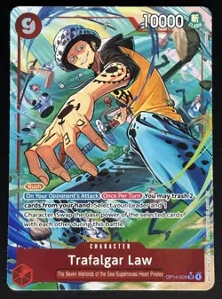 Trafalgar Law OP14-009 Alt Art Azure Sea's Seven One Piece TCG English - Image 1
