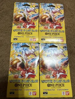 X4 NEW One Piece TCG OP-15 Adventure on Kami's Island Sleeved Booster English - Image 1