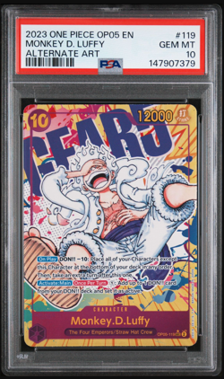 One Piece - Monkey D Luffy OP05-119 Alternate / Alt Art SEC - PSA 10 - ENG - Image 1