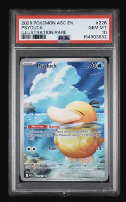2026 POKEMON ASC EN-ASCENDED HEROES ILLUSTRATION RARE #226 PSYDUCK PSA 10 - Image 1