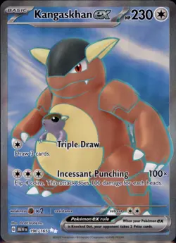 Kangaskhan EX #190/165 Ultra Rare Scarlet & Violet 151 Pokemon 2023 NM - Image 1