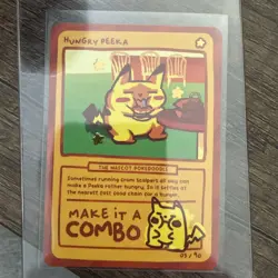 Pokedoodles 2 Hungry Peeka 03/90 - Rare - Pokemon Pikachu Fan Art - Gag Team - Image 1