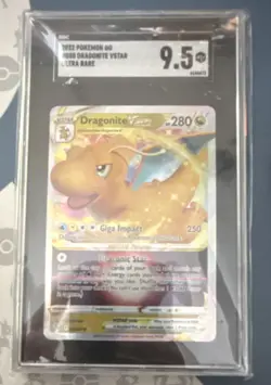 Dragonite VSTAR Ultra Rare SGC 9.5 Holo 280 HP 250 Attack English Pokemon TCG - Image 1