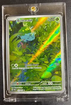 Pokemon Bulbasaur 166/165 Sv: Scarlet & Violet 151 Illustration Rare Holo 70 HP - Image 1