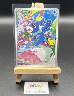 Popplio - 045 Black Star Promo Pokemon ME: Mega Evolution Promo NM - Image 1