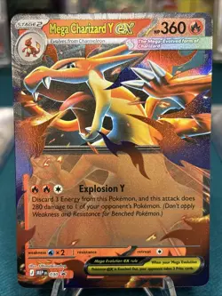 Pokemon Mega Charizard Y ex 030 Mega Evolution Black Star Promo Near Mint Holo - Image 1