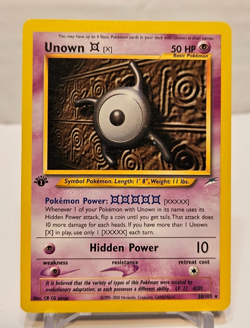 Unown X 30/105 Rare 1st Edition Neo Destiny Pokemon 1502 - Image 1