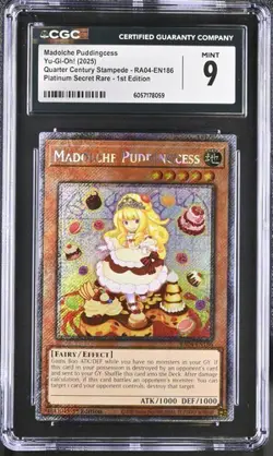 Madolche Puddingcess *CGC 9* RA04-EN186 *Platinum Secret Rare* 2025 * Yugioh - Image 1
