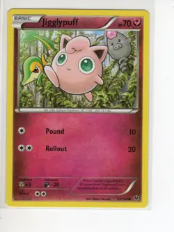 JIGGLYPUFF XY FATES COLLIDE SET POKEMON CARD 65/124 LP - Image 1