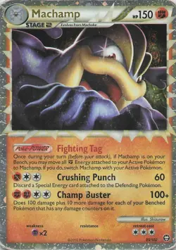 Pokemon TCG Machamp Prime Holo HGSS Triumphant Card - Image 1