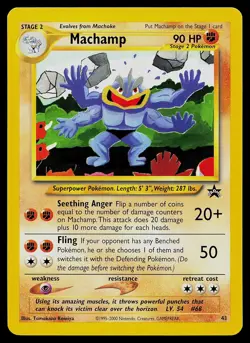 Pokemon Card - Machamp WoTC Black Star Promo 43 - Image 1