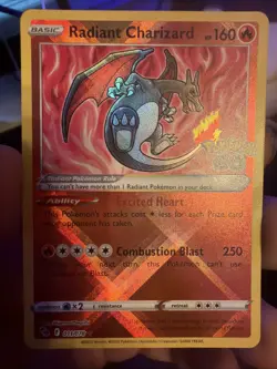Pokemon Go Radiant Charizard TCG Card Holo Radiant Rare 011/078 - Image 1