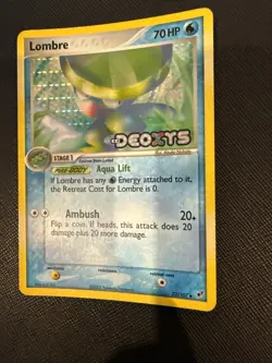 Lombre 33/107 Reverse Holo- Pokemon TCG: Ex Deoxys STAMPED Pokemon Card- Played - Image 2