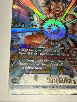 Son Goku FB09-037 Alternate Art Dual Evolution Dragon Ball Card English Fusion - Image 5