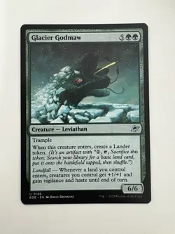 Glacier Godmaw MTG Magic the Gathering Card NM Near Mint EOE - Image 1