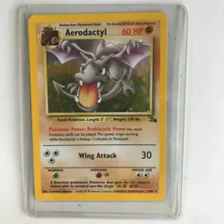 Aerodactyl Fossil Set Holo 1/62 Rare Pokemon Card WOTC 1999 Vintage - Image 1