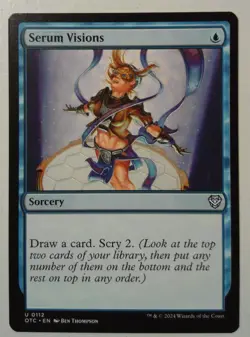 Serum Visions *Uncommon* Magic MtG x1 OTC Commander Outlaws - Image 1