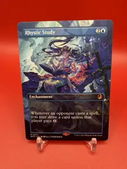 MTG Rhystic Study 0071 Anime Borderless Wilds of Eldraine: Enchanting Tales NM - Image 1