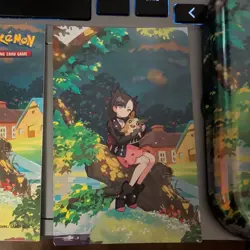 Pokemon Crown Zenith Marnie & Morpeko EMPTY Mini Tin sticker art card only - Image 2