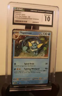 Pokemon 2025 CGC 10 Vaporeon Cosmos Holo #168 Black Star Promo Nice!! - Image 2