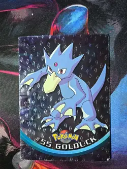 2000 Topps Chrome Pokemon GOLDUCK Holo # 55 Series 1 Flame Holo - Image 1