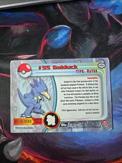 2000 Topps Chrome Pokemon GOLDUCK Holo # 55 Series 1 Flame Holo - Image 2